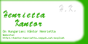 henrietta kantor business card